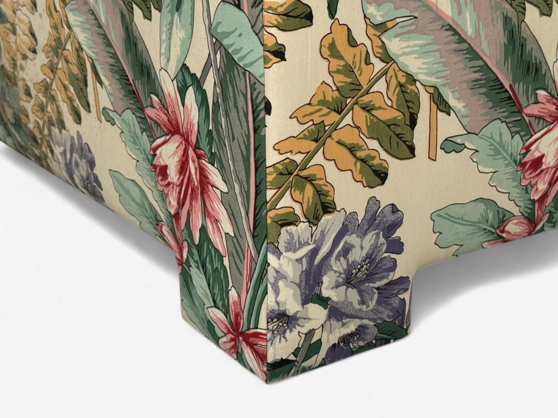 American Modern, Tropical Fabric, Monumental Custom Sofa, USA, 20th c. - 8