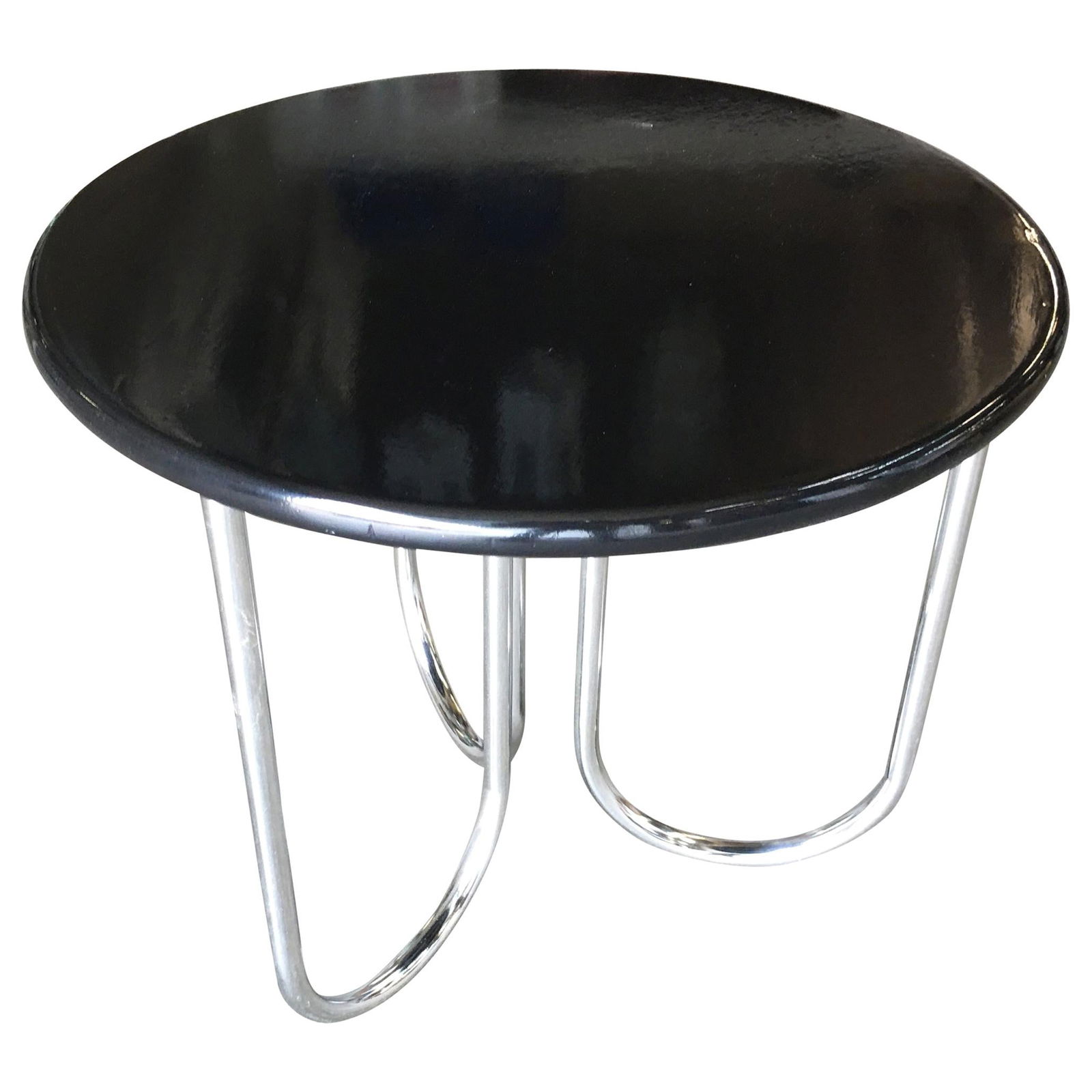 Streamline Black Lacquer Chrome Coffee Table by Royalchrome - 13
