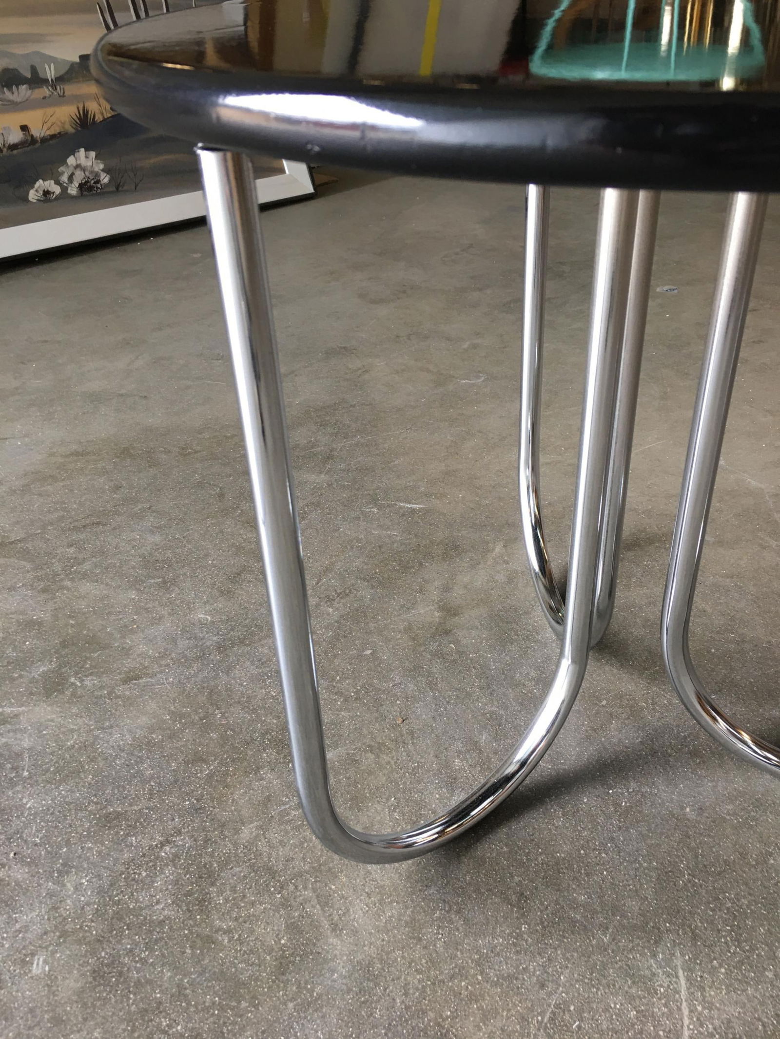 Streamline Black Lacquer Chrome Coffee Table by Royalchrome - 16