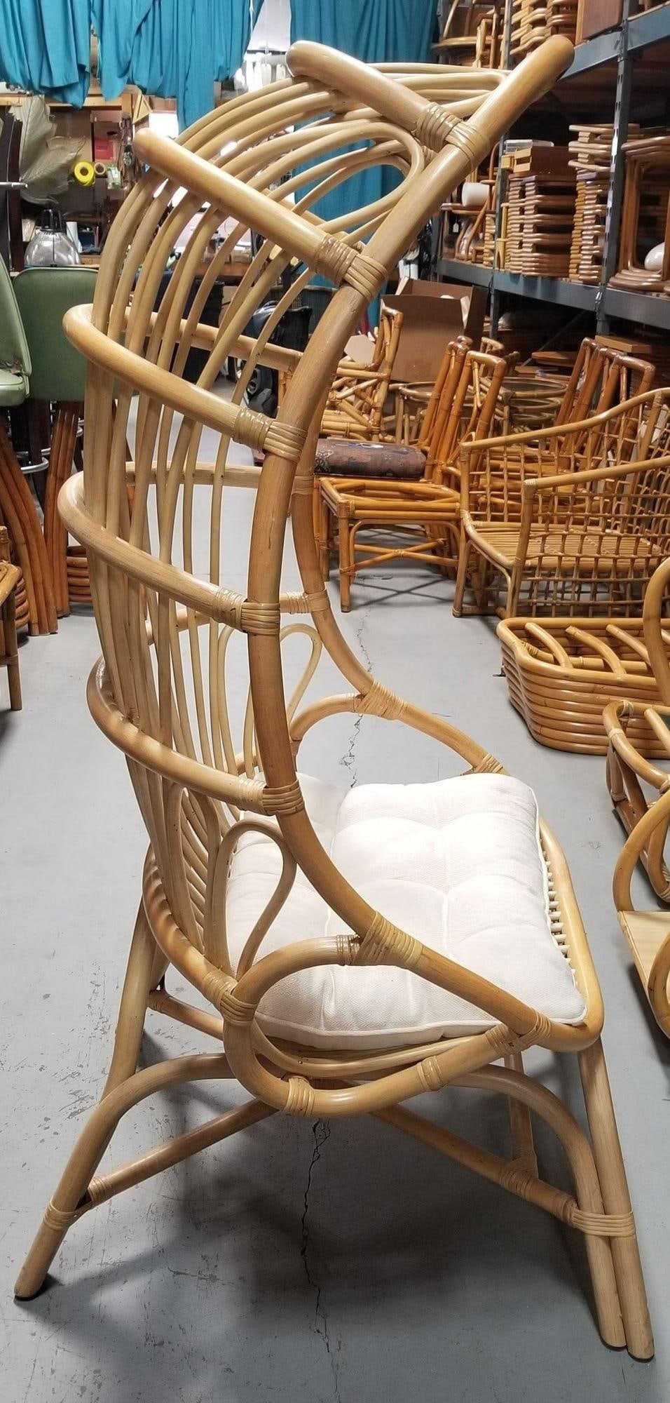 Rattan Cocoon Chair with Cushion - 8