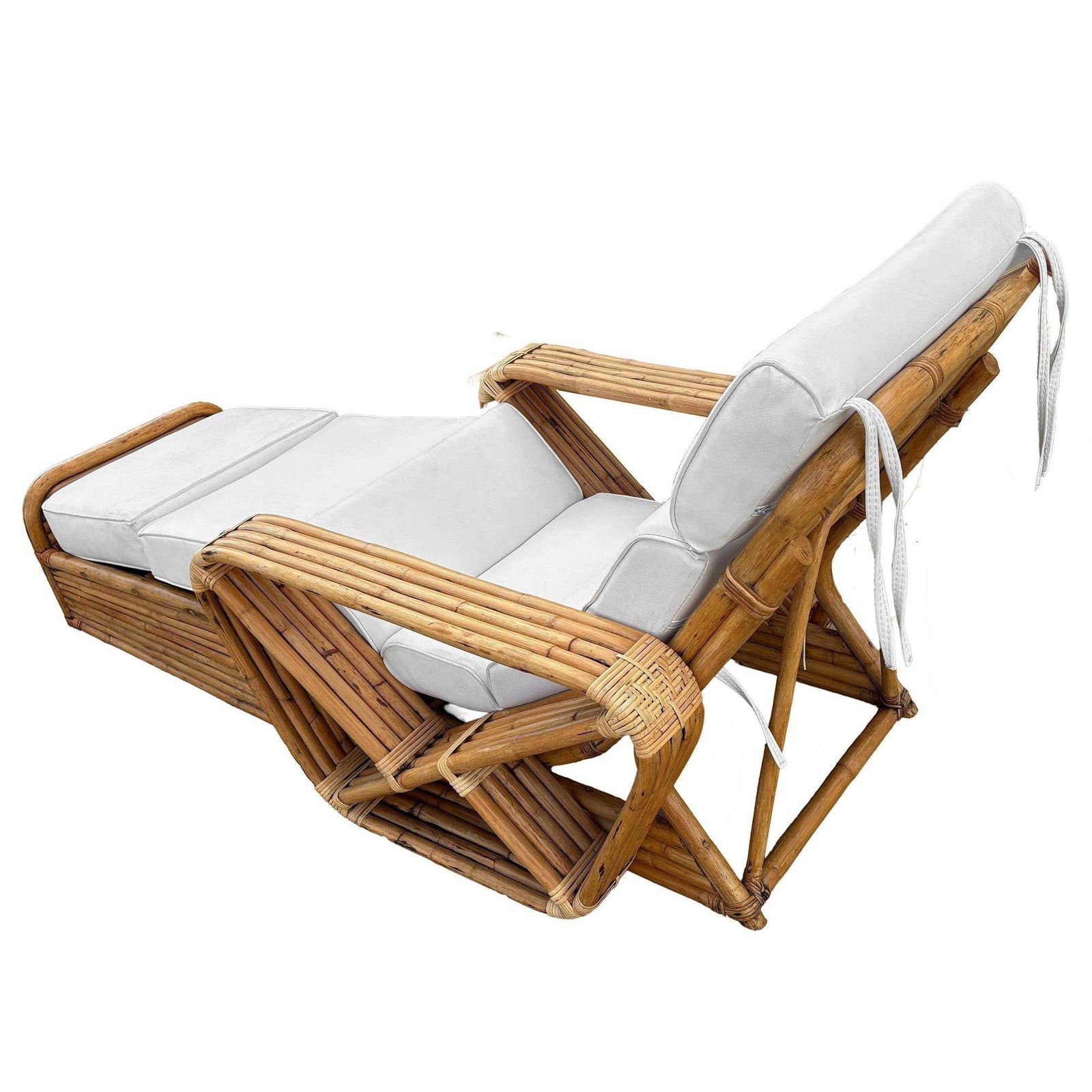 Original Rattan By Paul Frankl, Multi-Strand Sofa and Chaise Lounge - 10