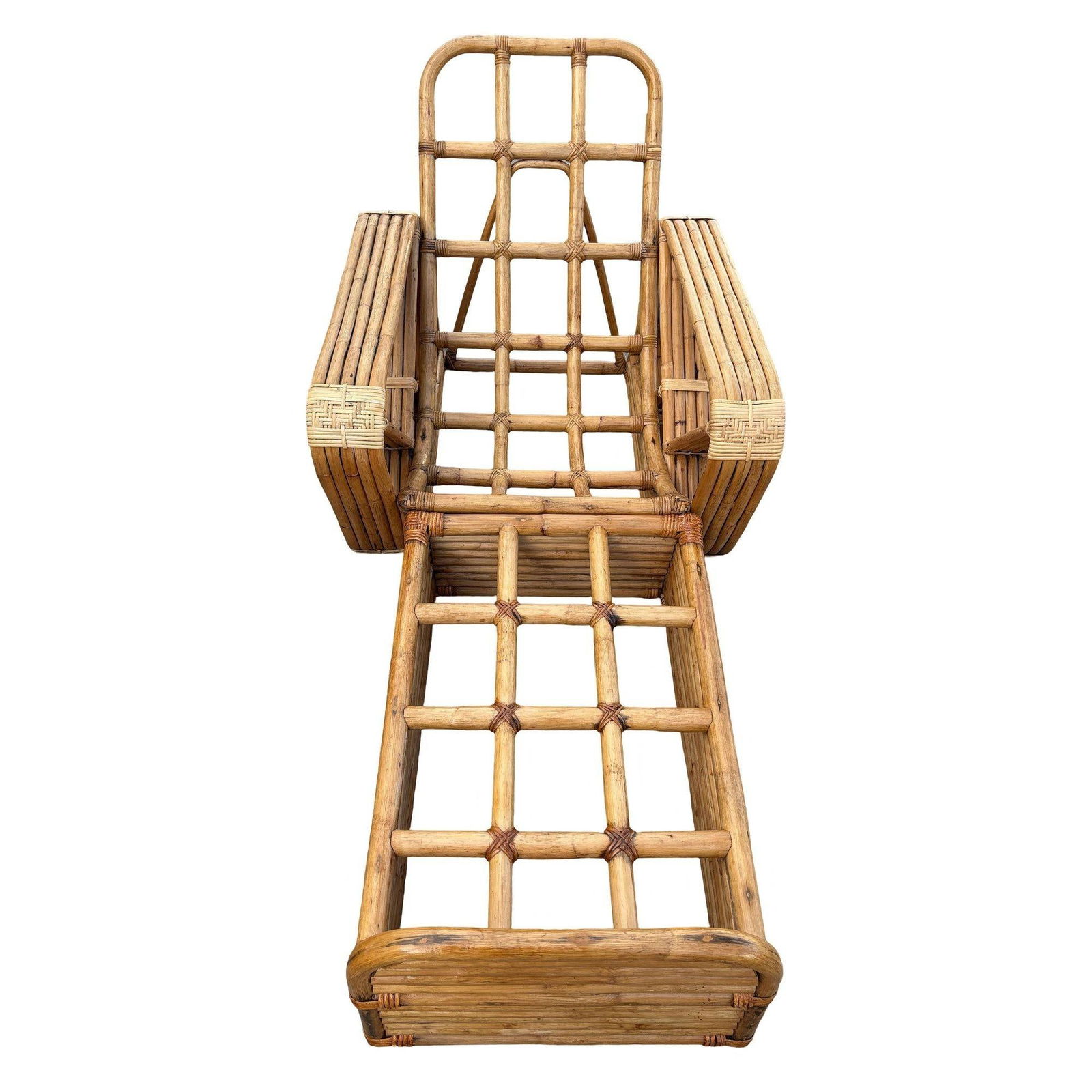 Original Rattan By Paul Frankl, Multi-Strand Sofa and Chaise Lounge - 12