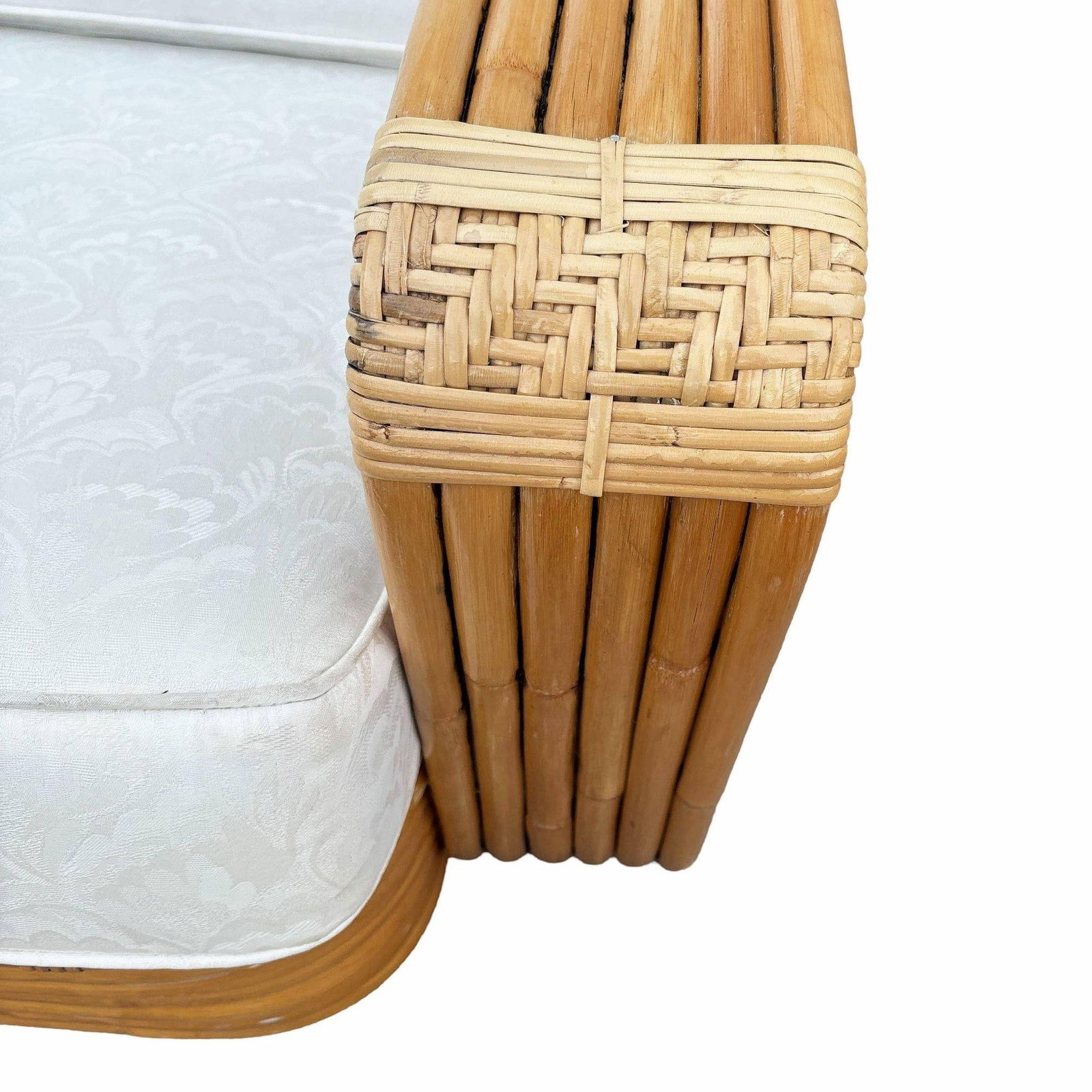 Original Rattan By Paul Frankl, Multi-Strand Sofa and Chaise Lounge - 4