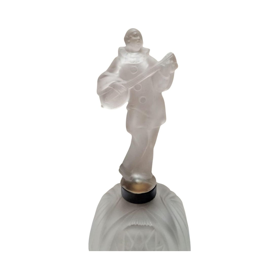 Art Deco Frosted Glass Jester Figurine Lamp - 8