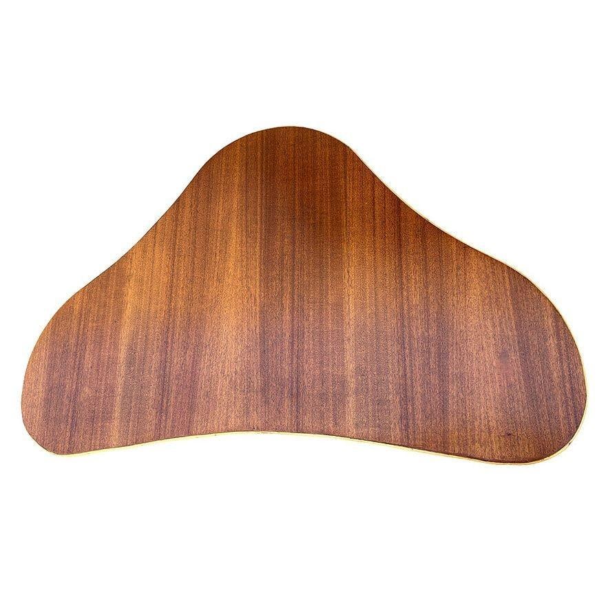 Restored Biomorphic Mahogany Coffee Table w/ Stacked Rattan Legs - 3