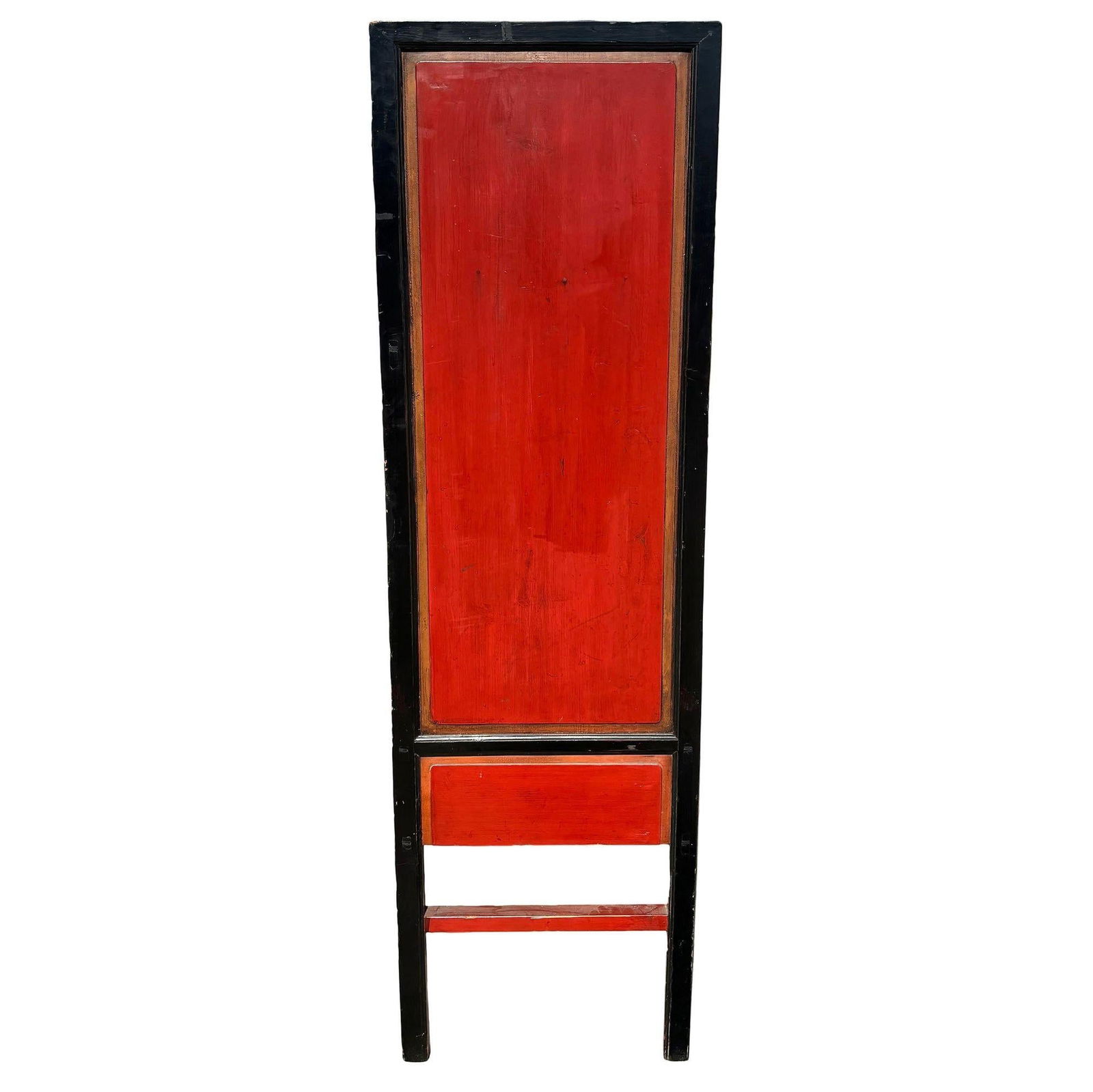 Qing Dynasty Hand Painted & Lacquered Gilt Armoire Cabinet, China - 13