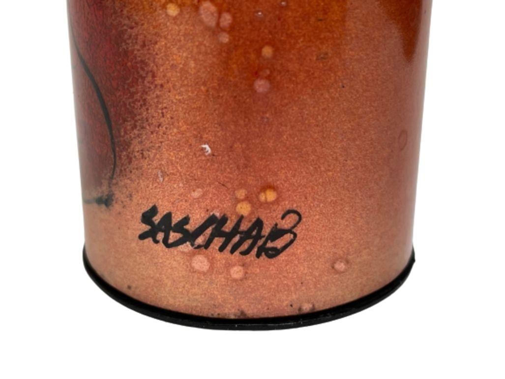 Mid Century Enameled Brass Lighter & Ashtray Set by Sascha Brastoff - 17