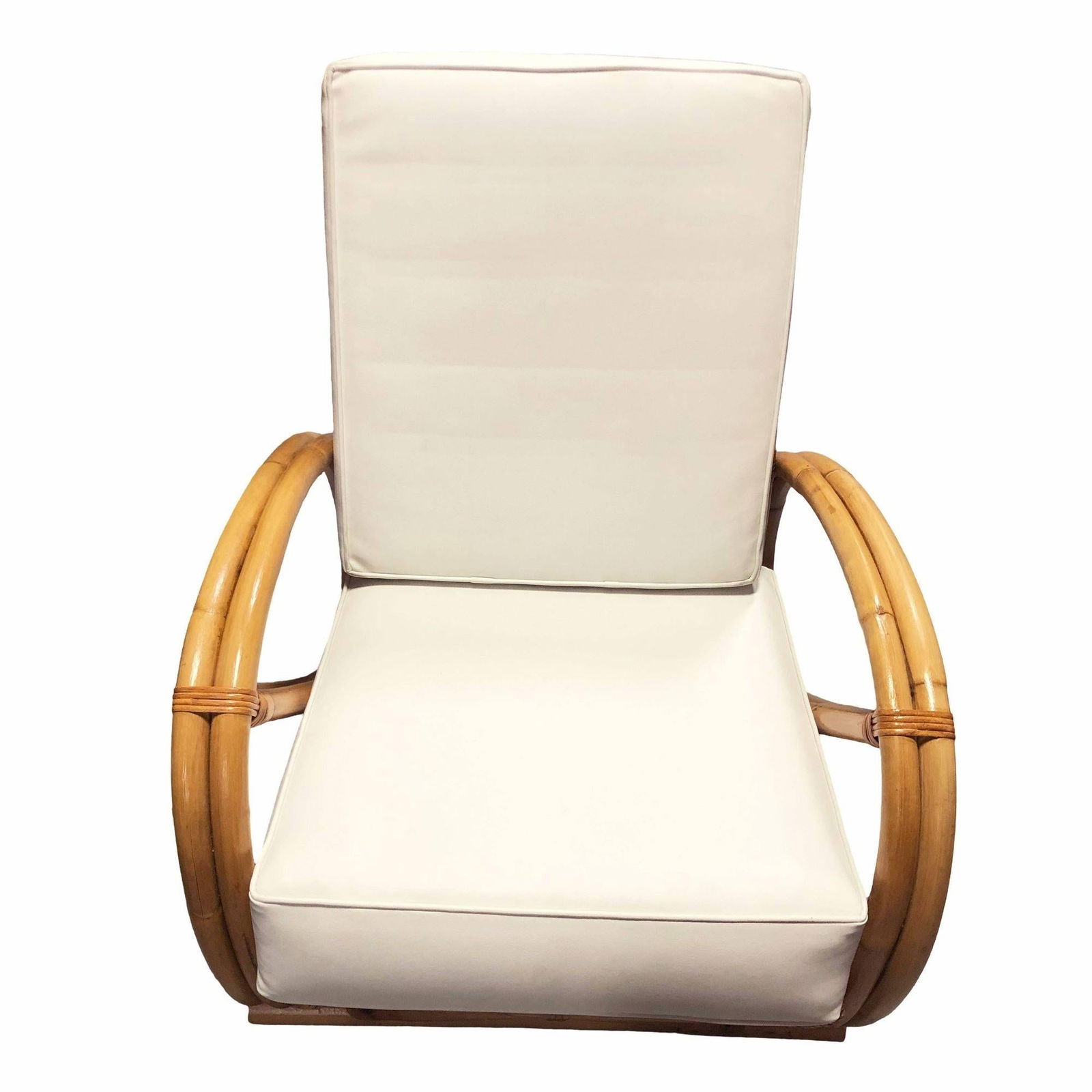 Restored 2-Strand 3/4 Pretzel Rattan Sectional Sofa w/ Lounge Chair - 11