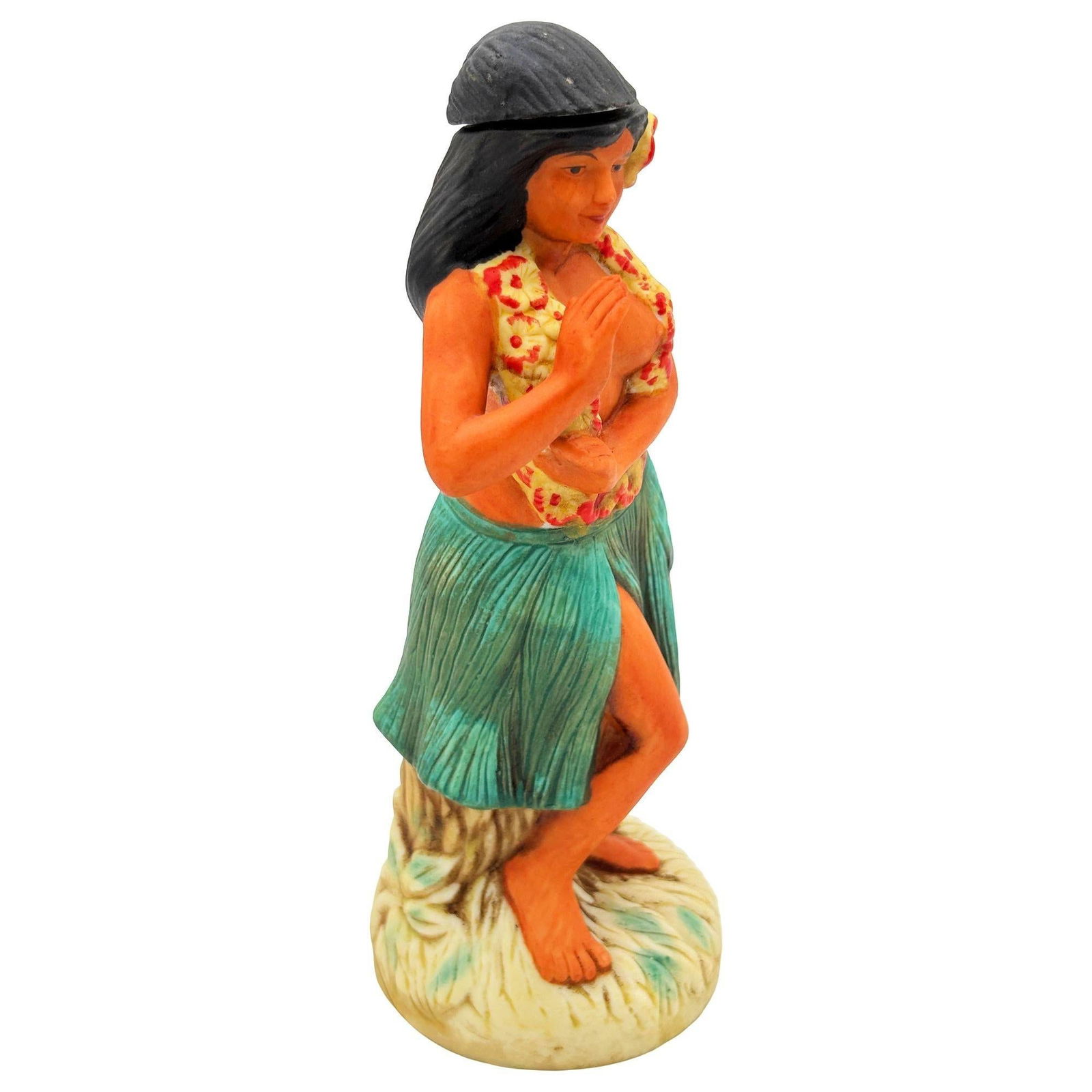 Hawaiian Distilleries Ceramic Hula Girl Dancer Rum Decanter Bottle 1976 - 3