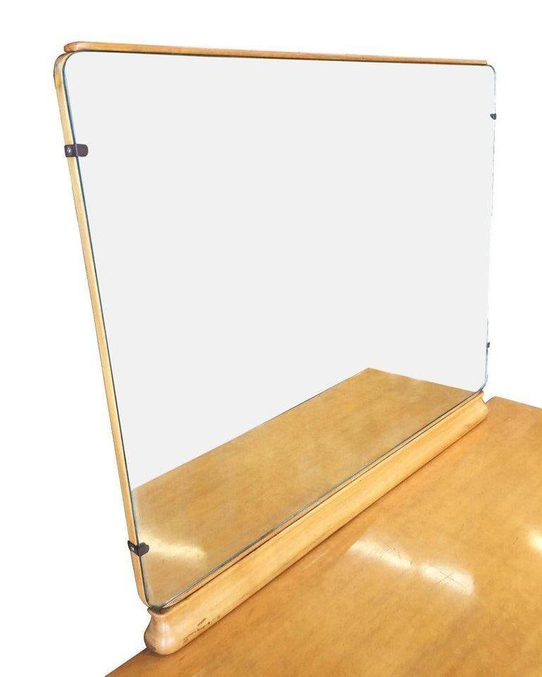 French Art Deco Birds Eye Maple Vanity - 2