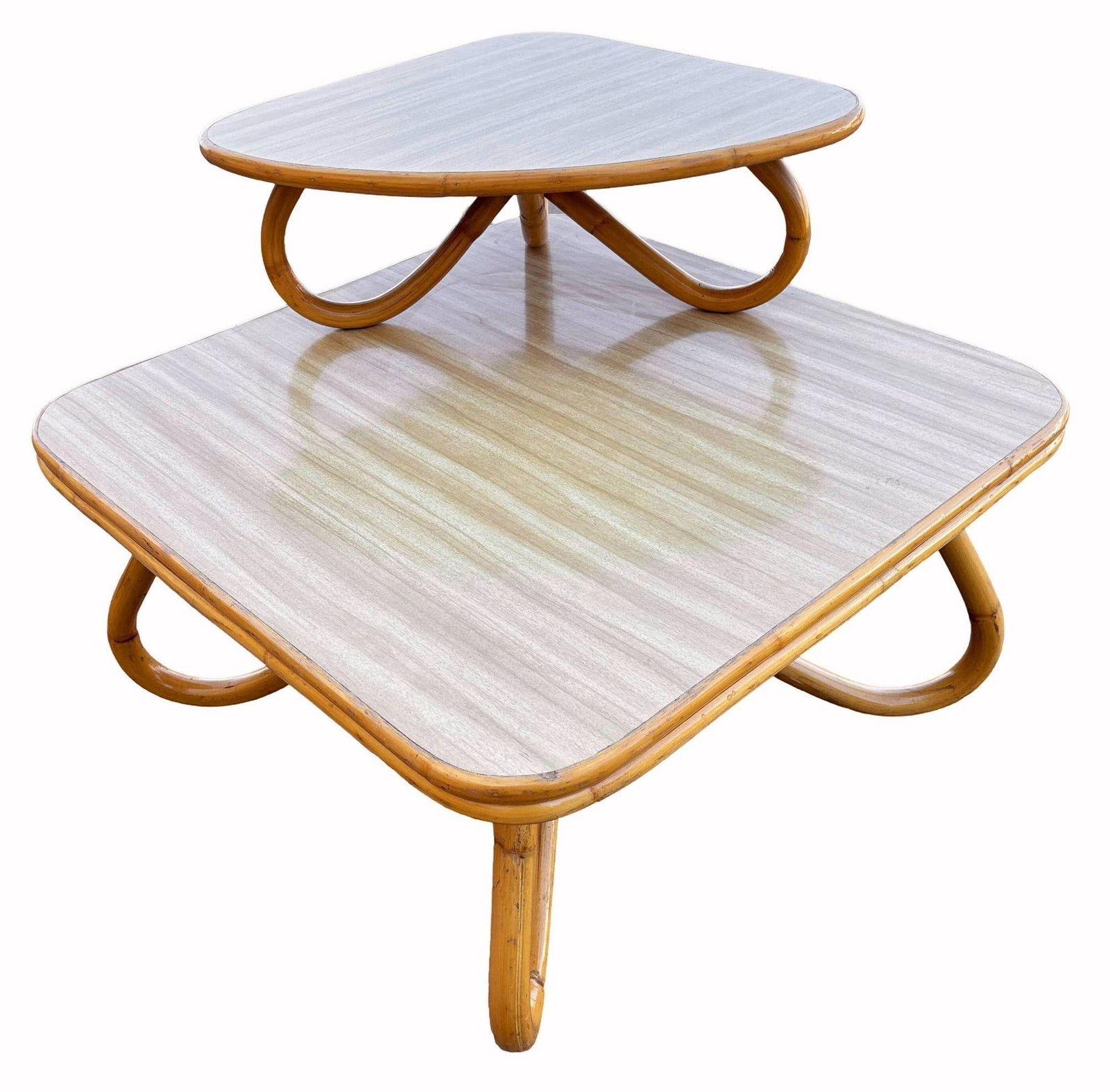 Restored Rattan Loop Leg Livingroom Set - 17