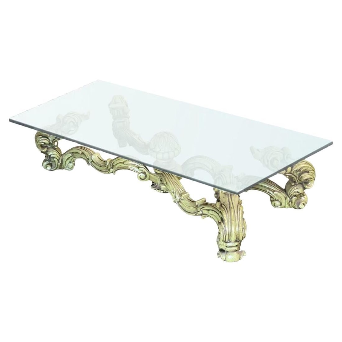 Hollywood Regency Damask Oversized Coffee Table by Thomasville (1 of 19)