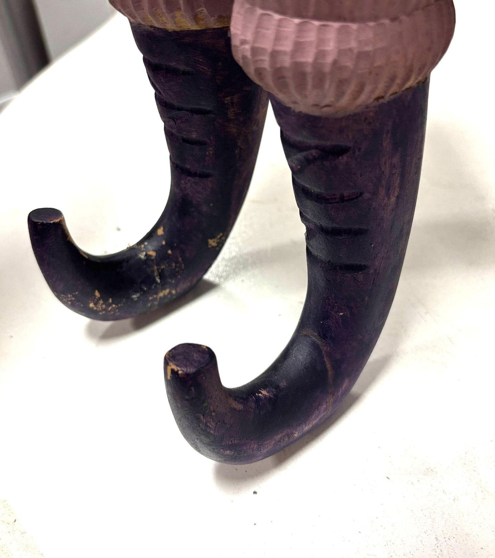 Rare Arthur Court Handcarved Folkart Rabbit Wall Hook Coat Holder - 15