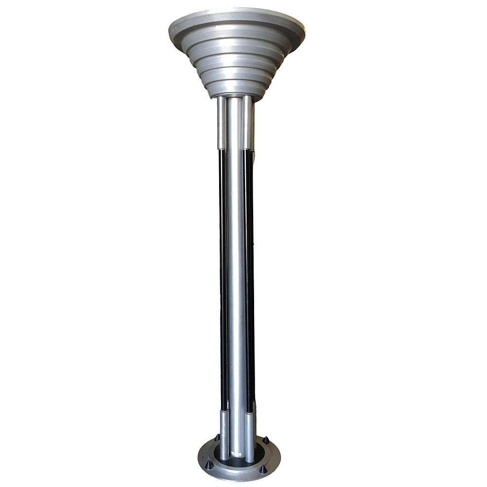 Large Art Deco Revival Machine Age Torchiere Floor Lamp, Pair - 18