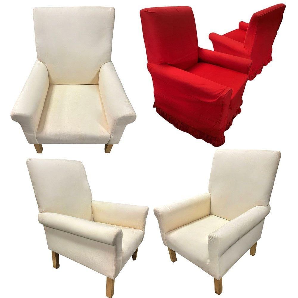 White Muslim Cloth Club Chair W/ Red Cover from Red Corner Movie 1997 - 12