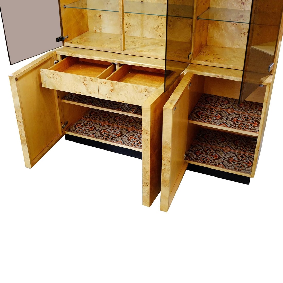 Burl wood China Lighted Cabinet by Dillingham - 12