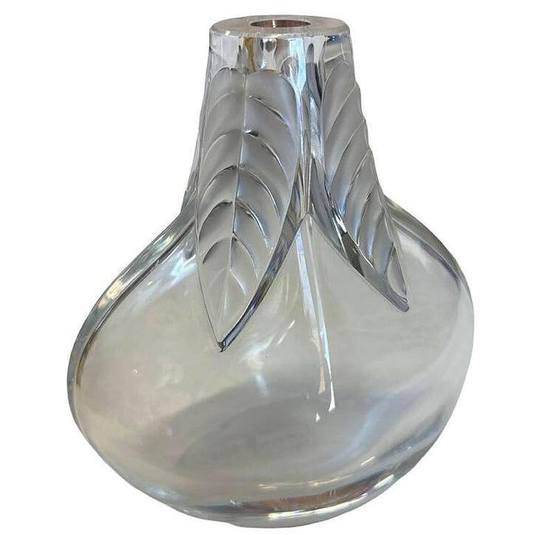 Cut Crystal "Osumi" Art Glass Bud Vase by Marie Claude for Lalique - 11
