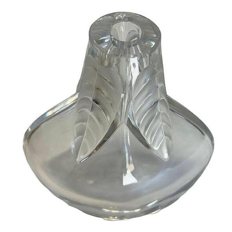 Cut Crystal "Osumi" Art Glass Bud Vase by Marie Claude for Lalique - 2