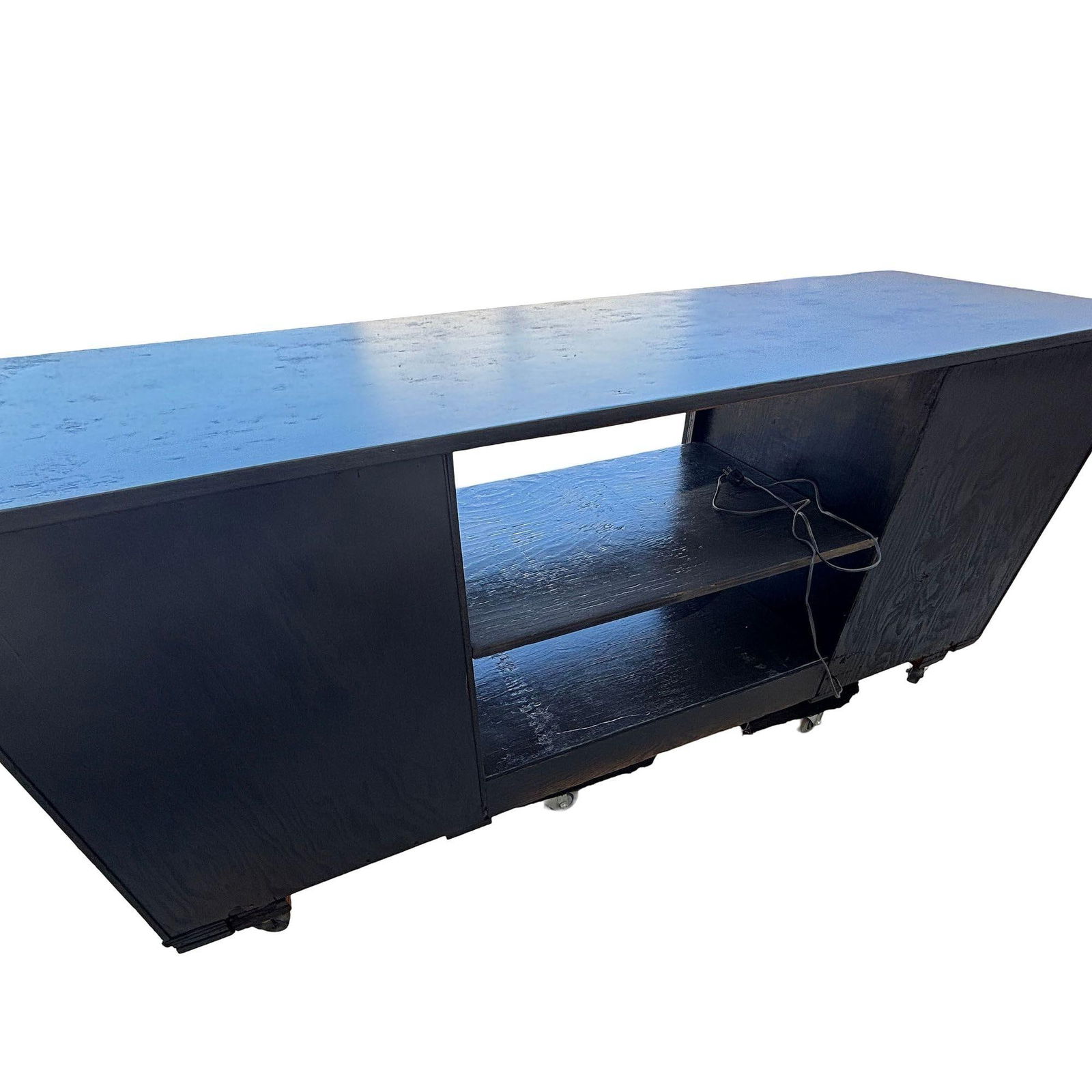 Mid-century James Mont Style Carved Media Credenza Stereo Cabinet - 18