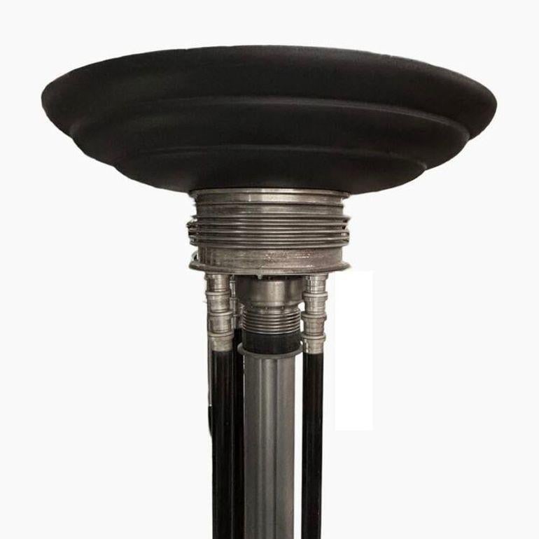 Large 6-Foot Art Deco Revival Machine Age Torchiere Floor Lamp, 2 Available - 11