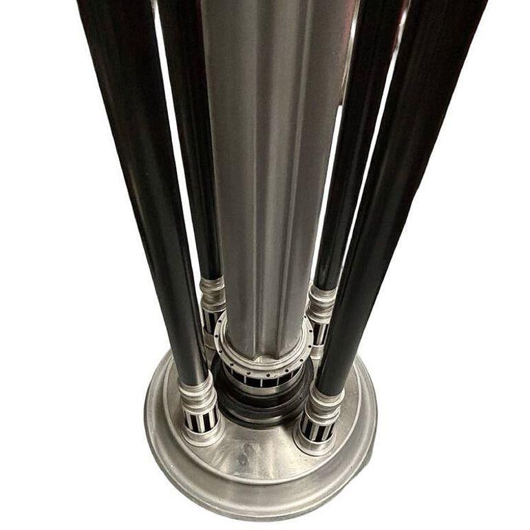 Large 6-Foot Art Deco Revival Machine Age Torchiere Floor Lamp, 2 Available - 15