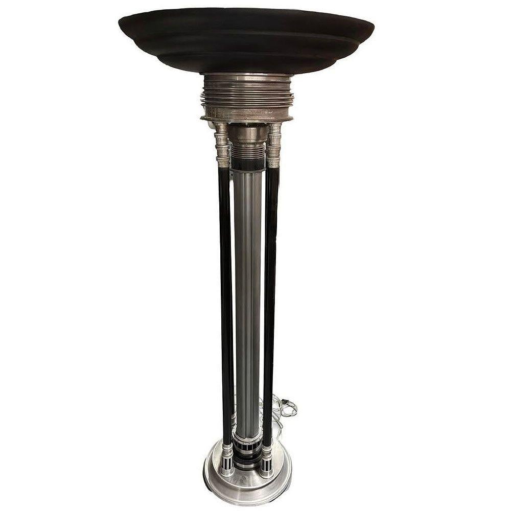 Large 6-Foot Art Deco Revival Machine Age Torchiere Floor Lamp, 2 Available - 19