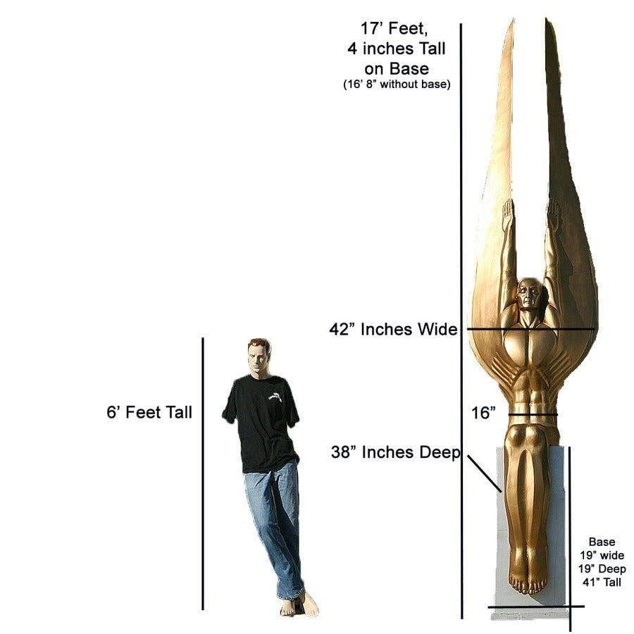 17' Tall Art Deco Style "Wings of the Republic" Angel Sculpture , 3 Available - 16