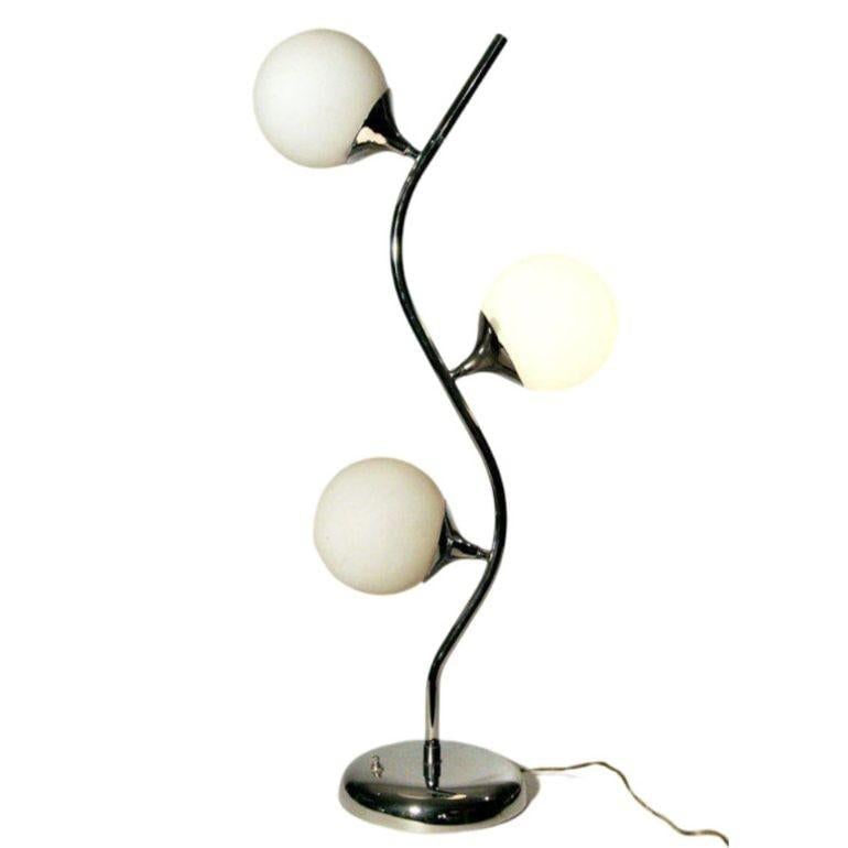 Chrome Post-modern Vine-Like Table Lamp in the Manner of Robert Sonneman - 4