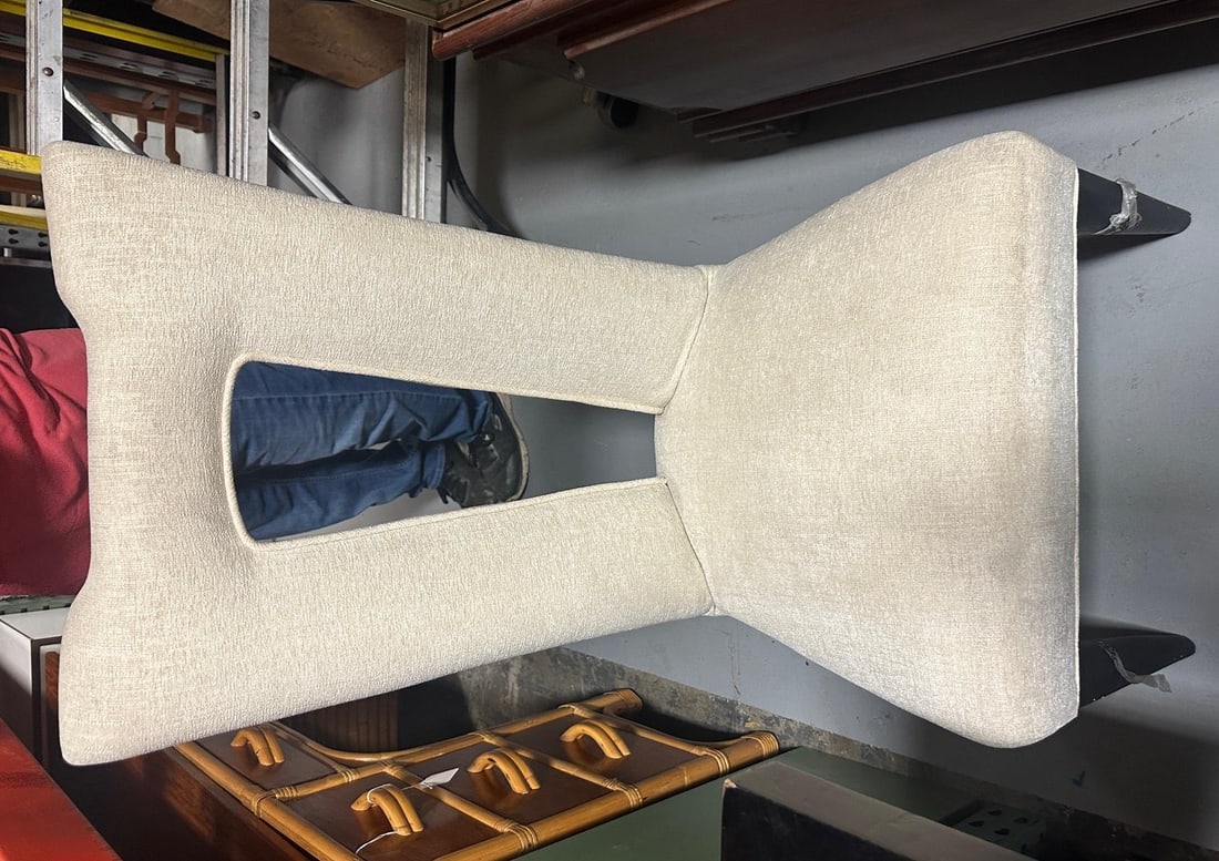 Paul Laszlo Black Lacquer Knife-Leg Dining Set for Brown Saltman - 14