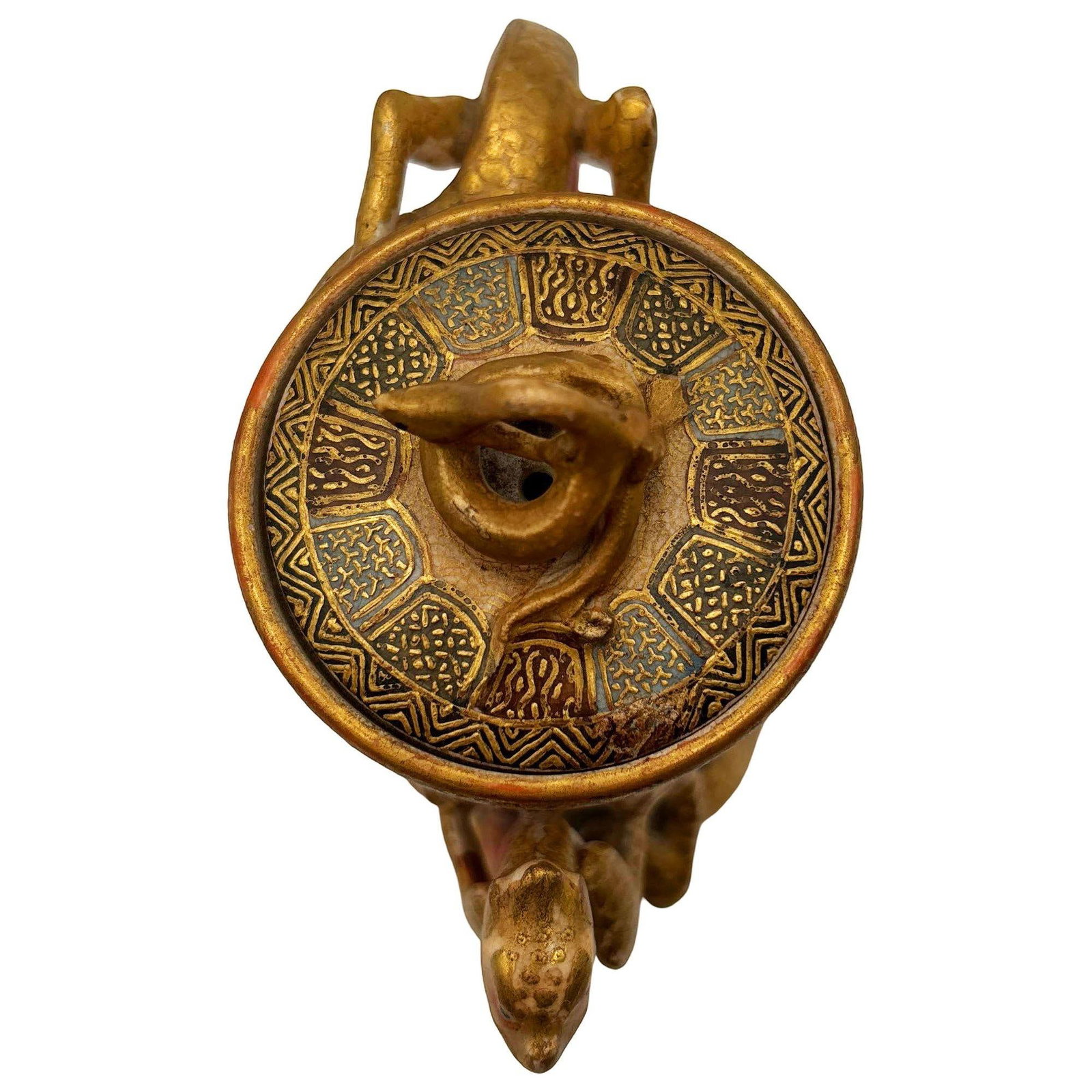 Gyokushu Satsuma Earthenware Saki Pitcher, C. Meiji Period - 12