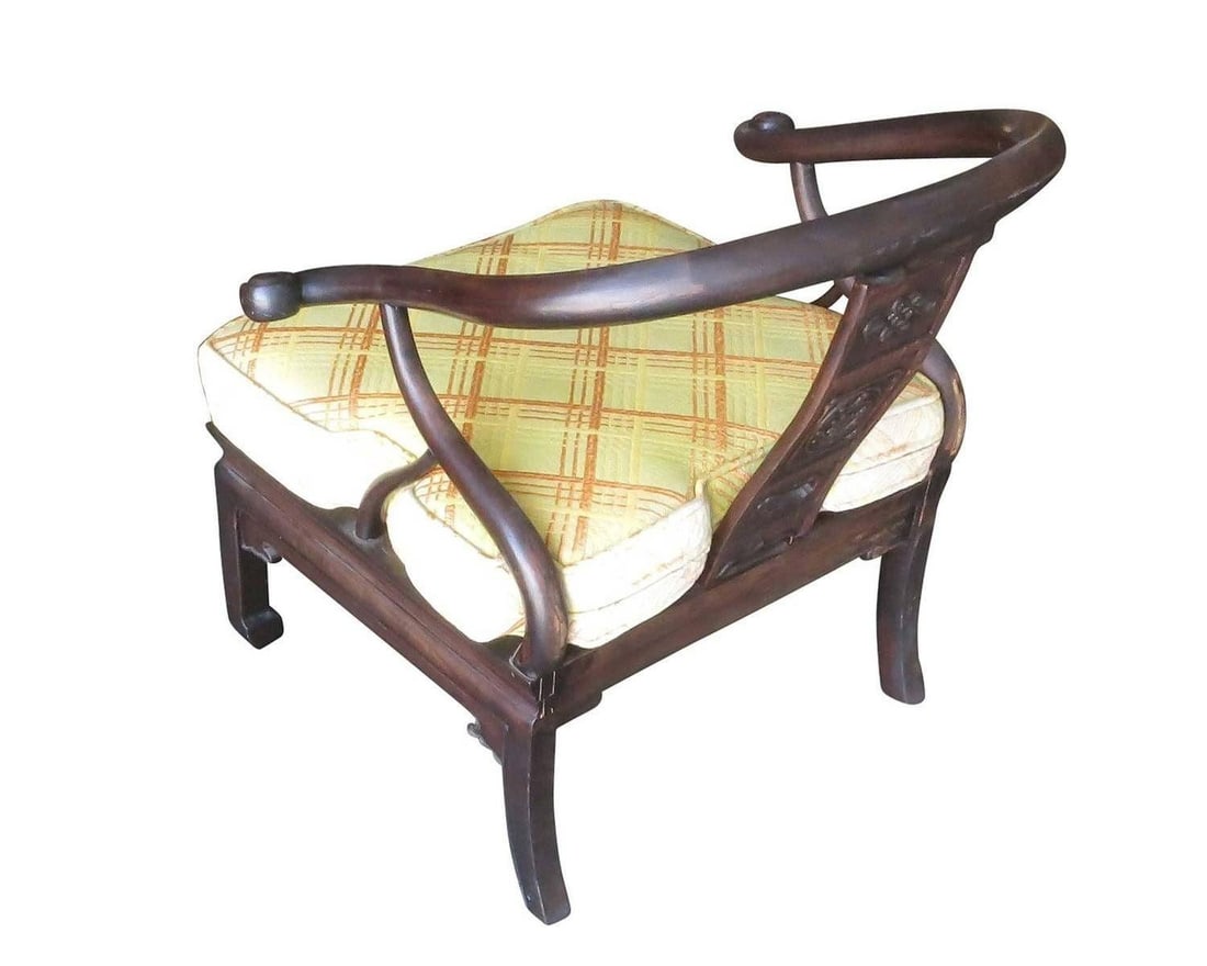 James Mont Style Horseshoe Lounge Chairs, Pair - 6