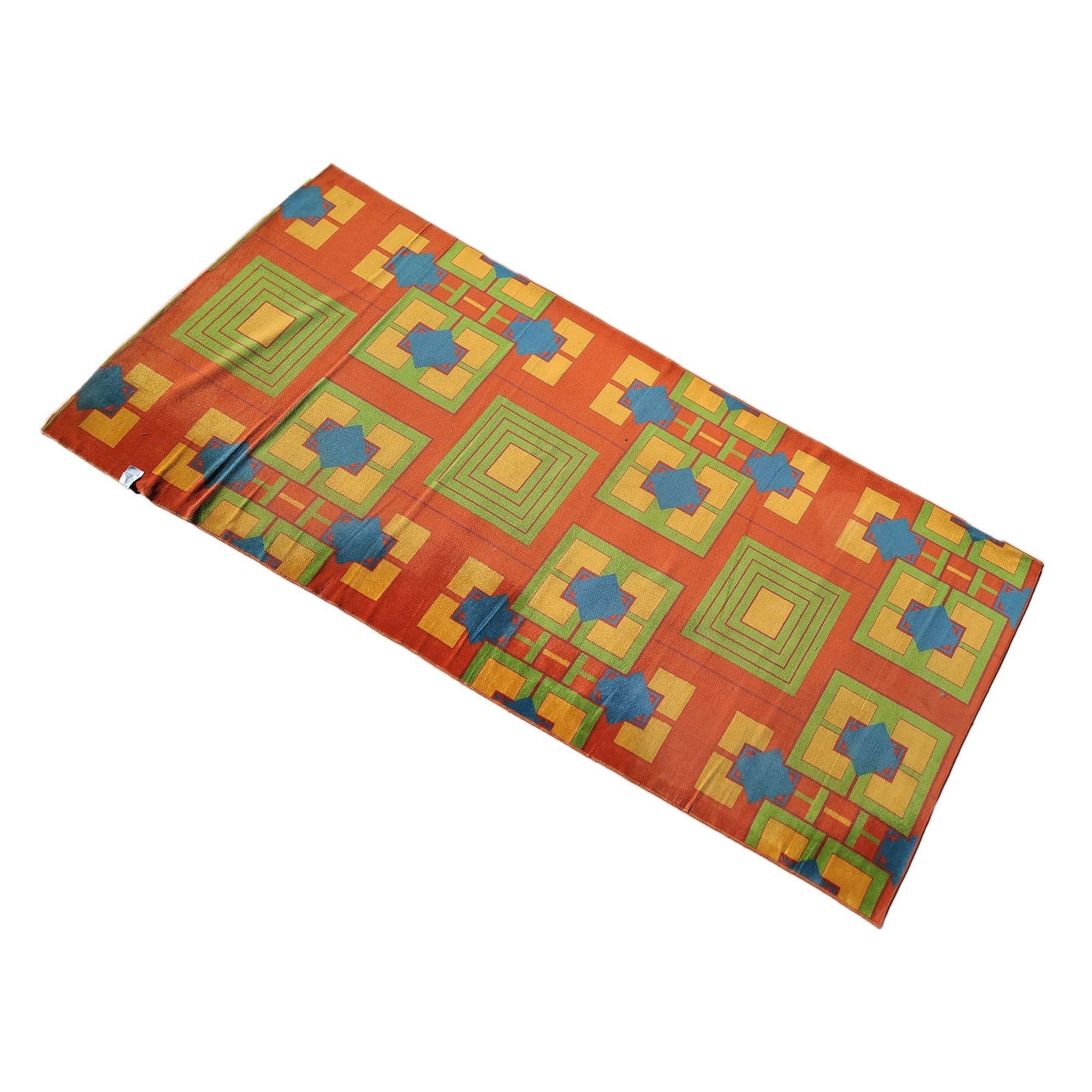 Original 6' 4" X 11' 3" Art Deco Revival Area Rug From the Arizona Biltmore - 2