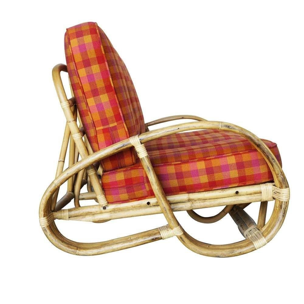 Restored Rare 5-Strand "Reverse Pretzel" Rattan Sofa & Lounge Chair Living Room - 19