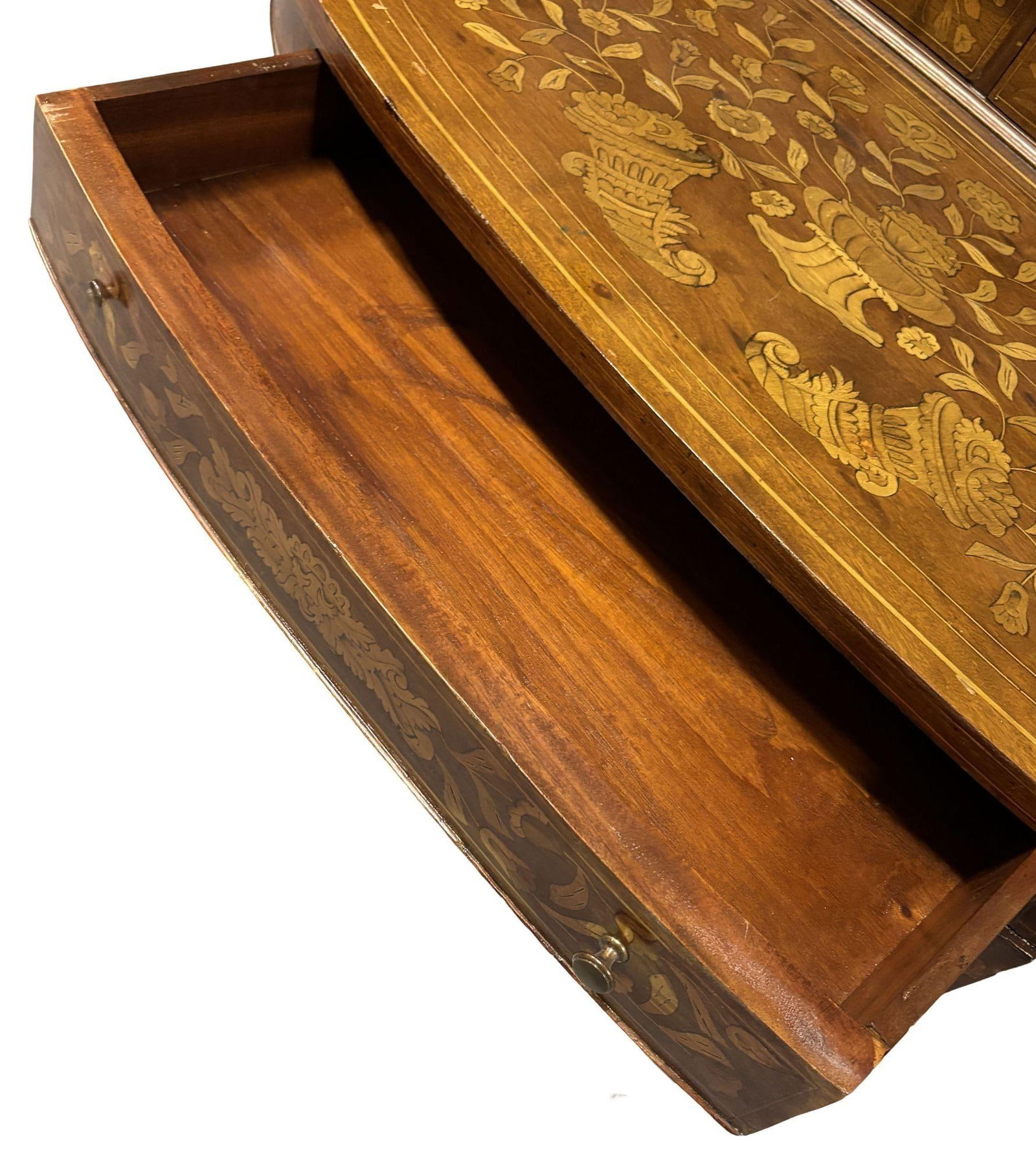 Late Victorian Dutch Marquetry Writing Desk w/ Inlaid Table Top - 11