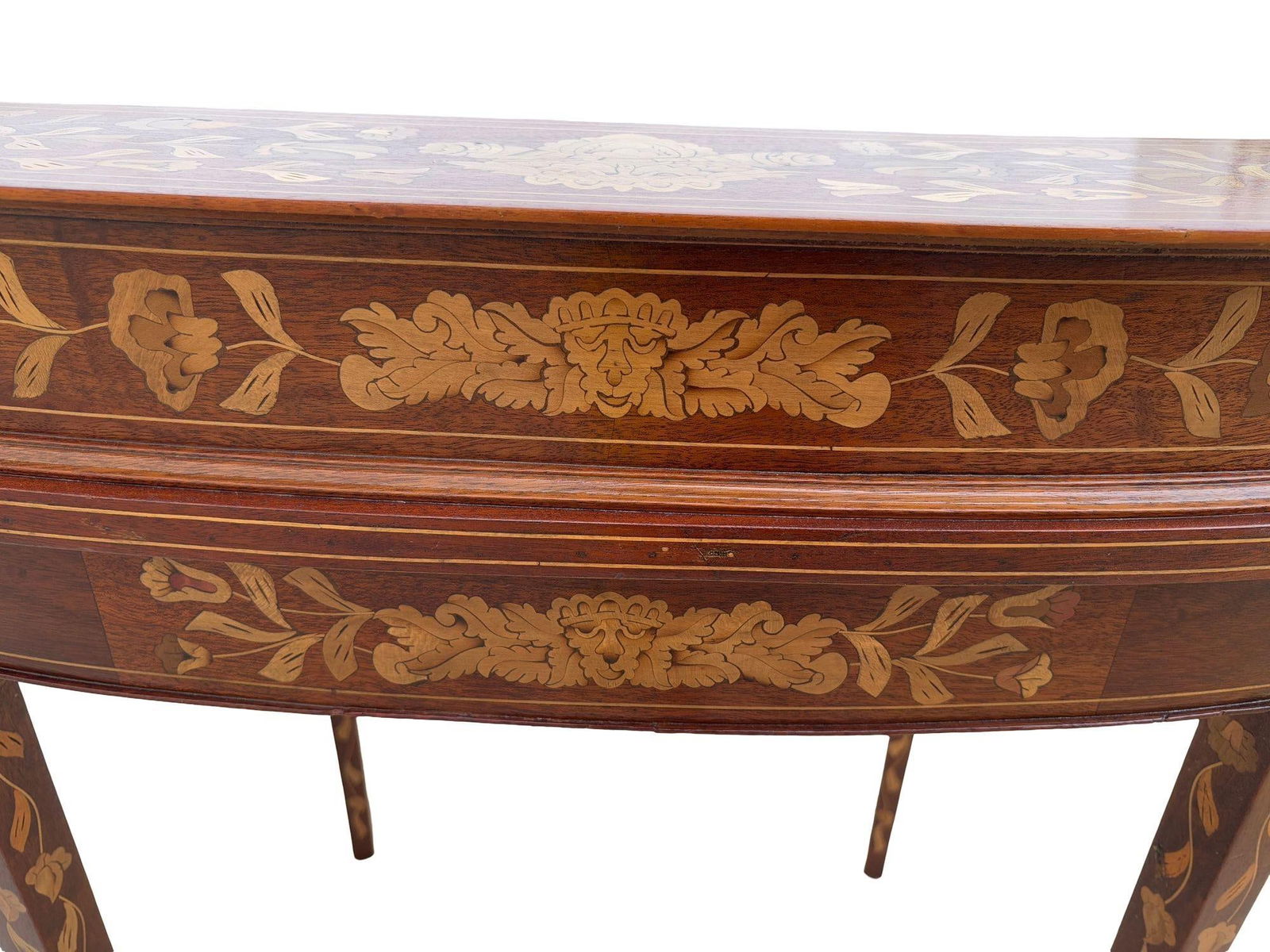 Late Victorian Dutch Marquetry Writing Desk w/ Inlaid Table Top - 3