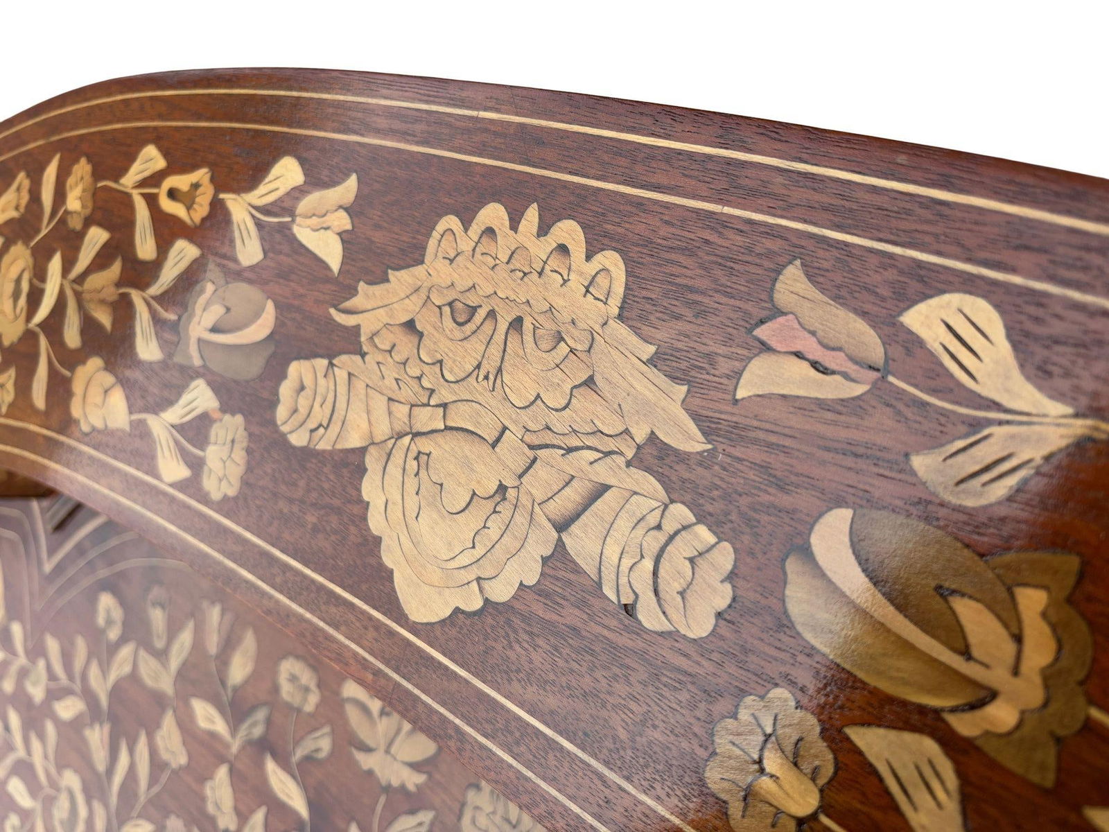 Late Victorian Dutch Marquetry Writing Desk w/ Inlaid Table Top - 6