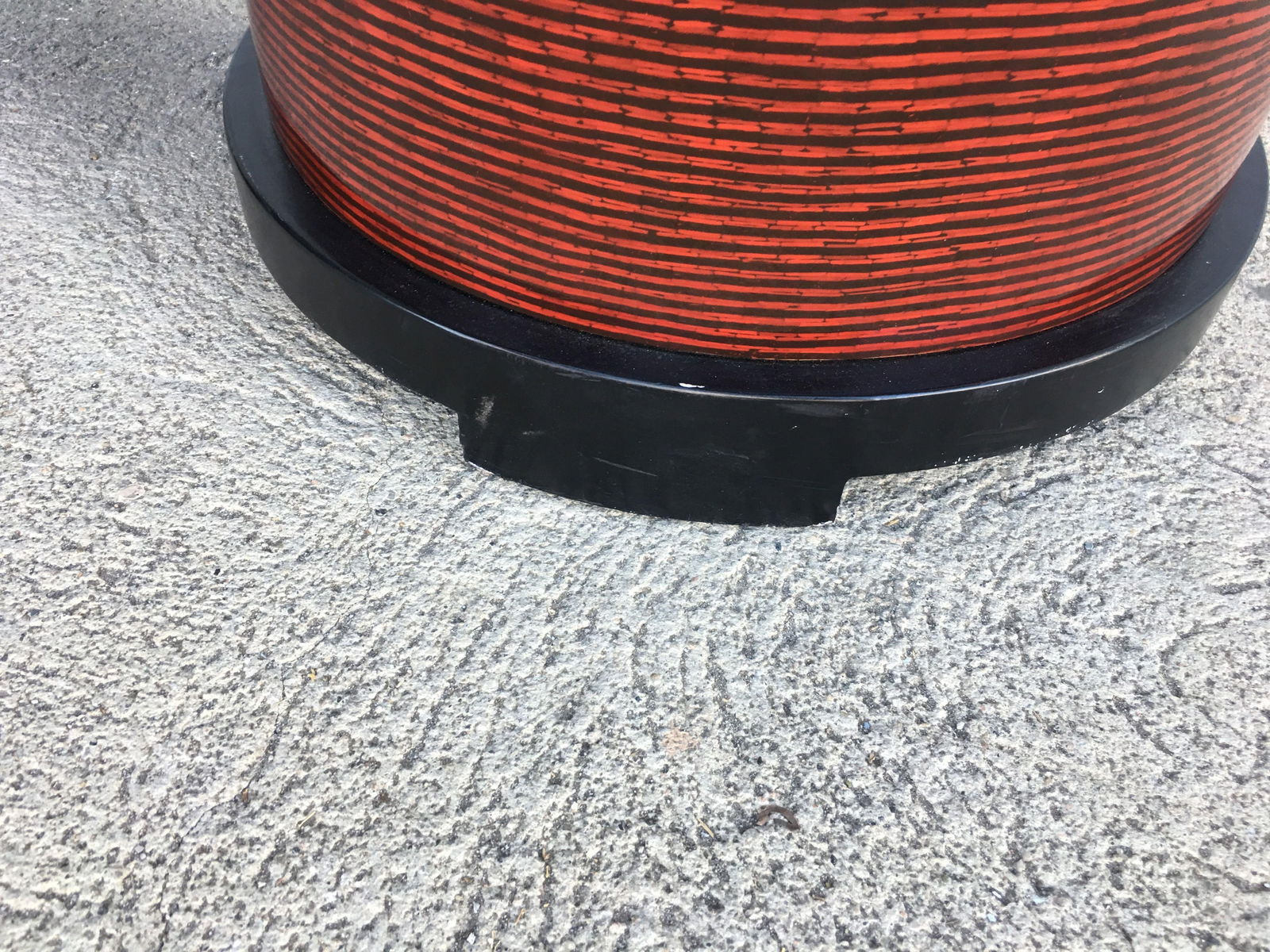 Two-Tone Cubist Style Round Side Table - 14