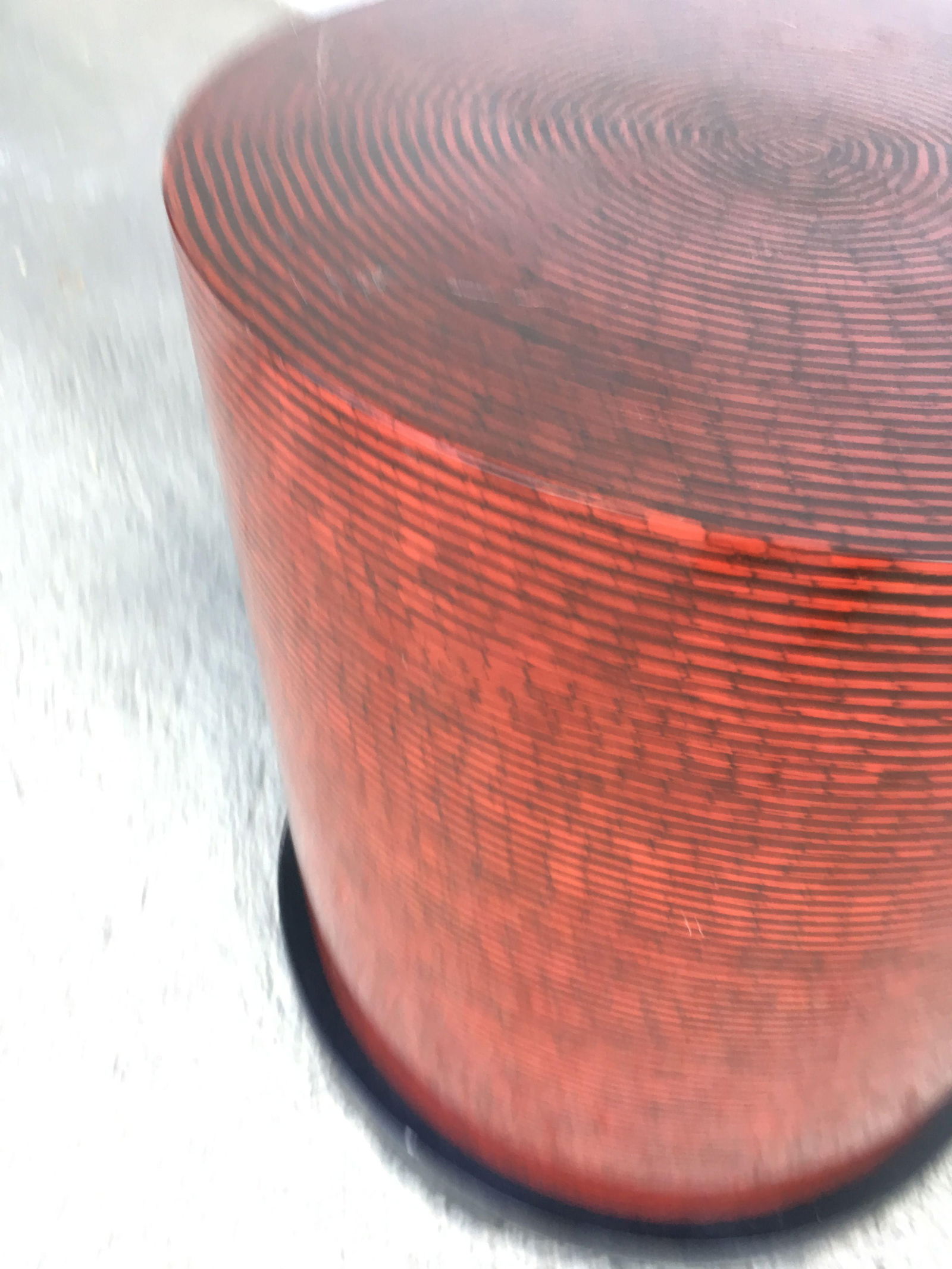 Two-Tone Cubist Style Round Side Table - 8