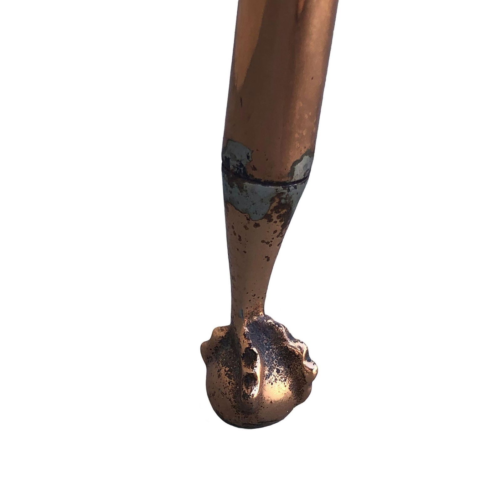 Edwardian Clawfoot Oak Wall Mount Vanity with Mirror - 5