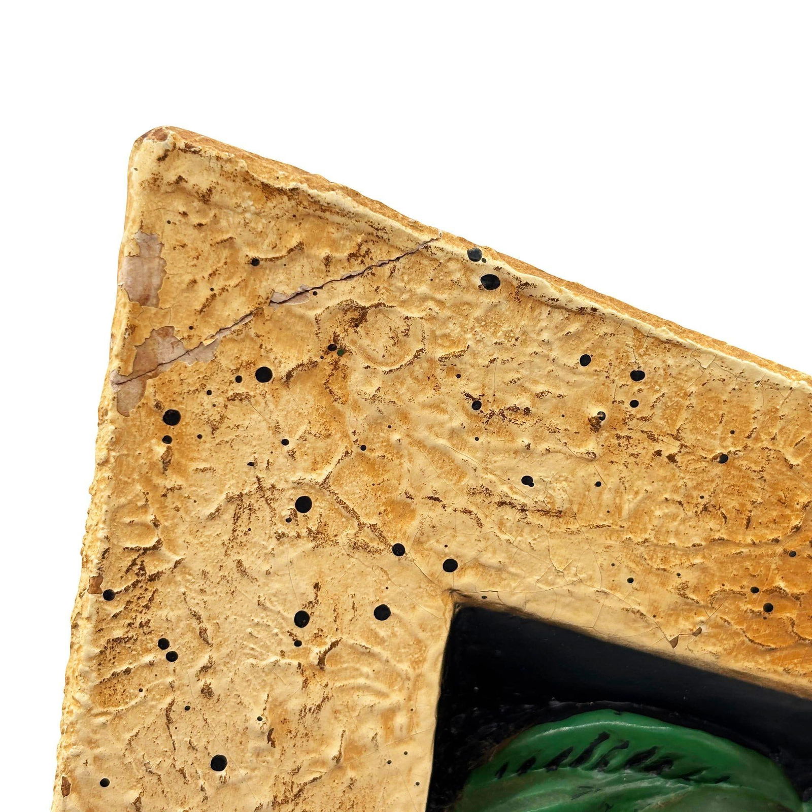 Rare MCM Tropical Hula Girl & Ukulele Boy Art Pottery 3D Wall Sculptural, Pair - 12