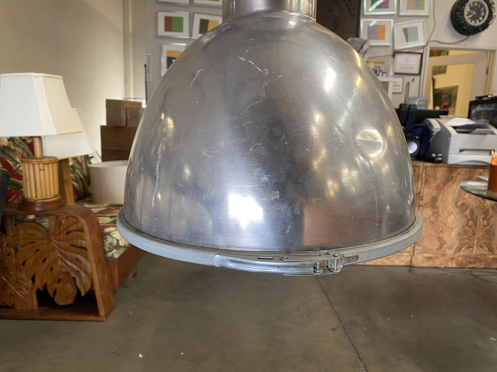 Large Aluminum Industrial Pendant Light Fixture - 11