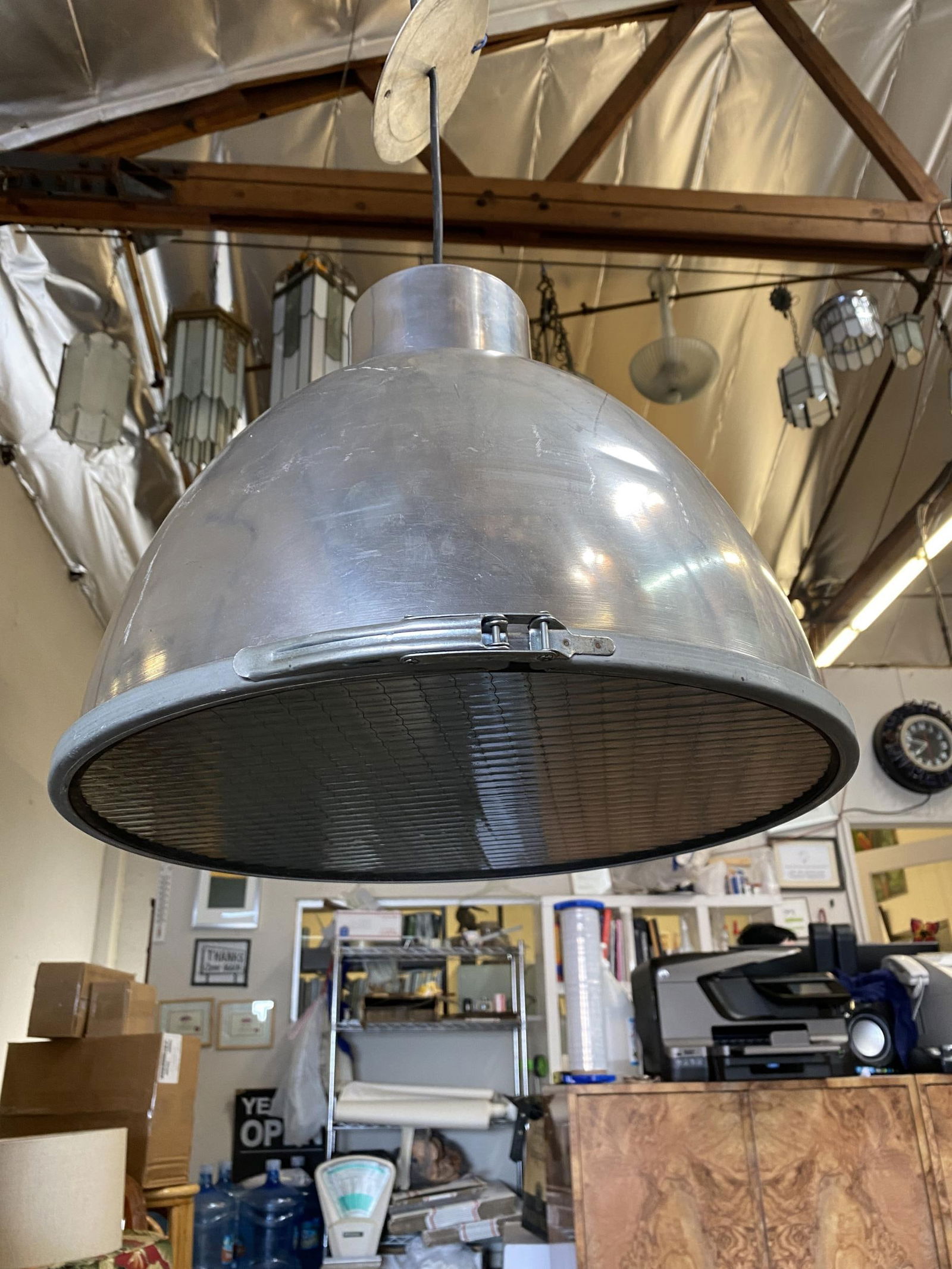 Large Aluminum Industrial Pendant Light Fixture - 14
