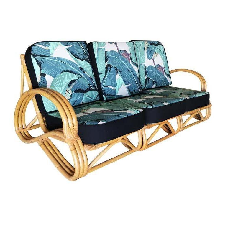 Ficks Reed Restored Three-Strand "S-Arm" Rattan Sofa & Lounge Living Room Set - 8