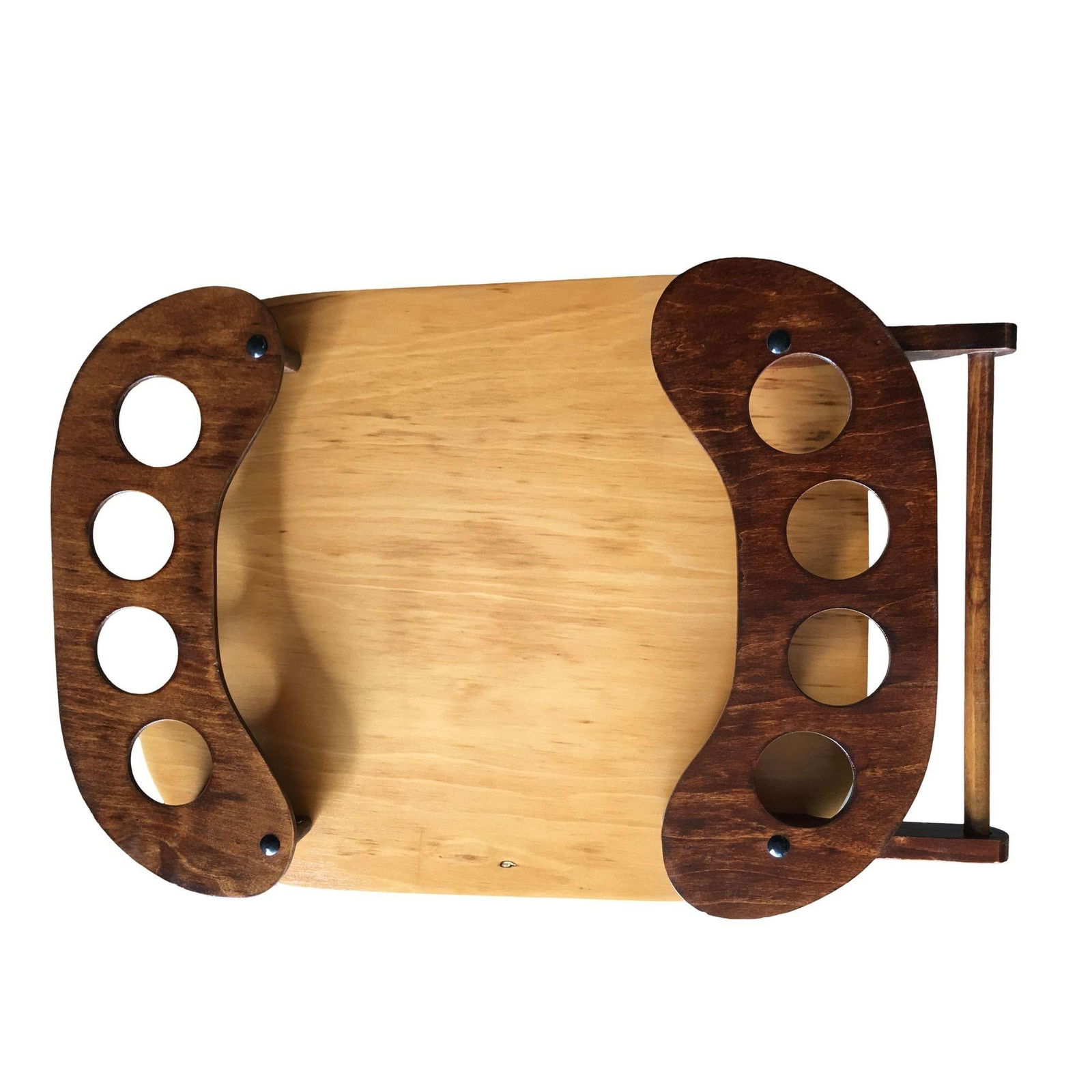 Midcentury Bent Birch Plywood Two-Tone Bar Cart - 12