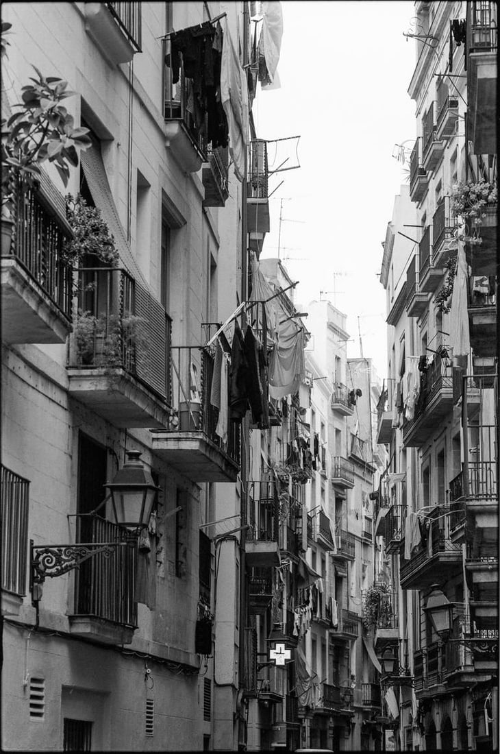 Balconies, Barcelona, Spain - Silver Gelatin: Title: Balconies, Barcelona, Spain - Silver Gelatin Description: Title: Balconies, Barcelona, Spain - Silver Gelatin Photograph - Limited Edition of 10 Artist: Paul Cooklin Origin: United Kingdom Medi