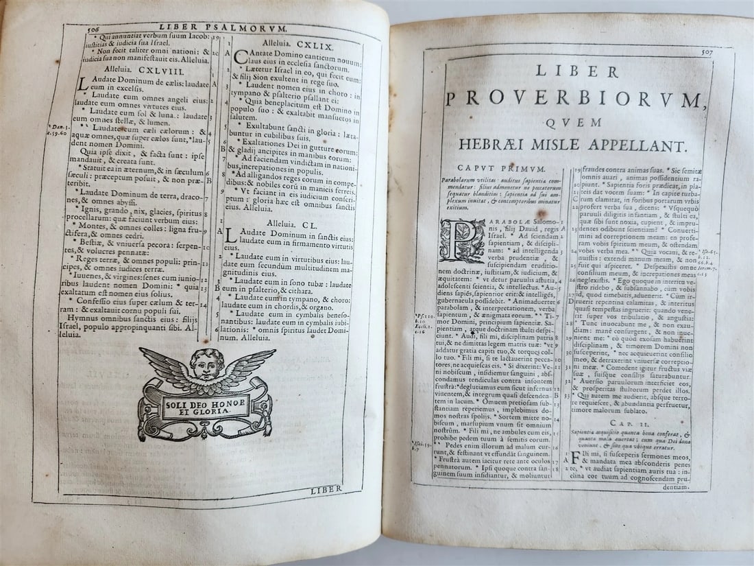 1650 BIBLE in LATIN by PLANTIN antique Old & New Testament BIBLIA SACRA 17th C. - 10