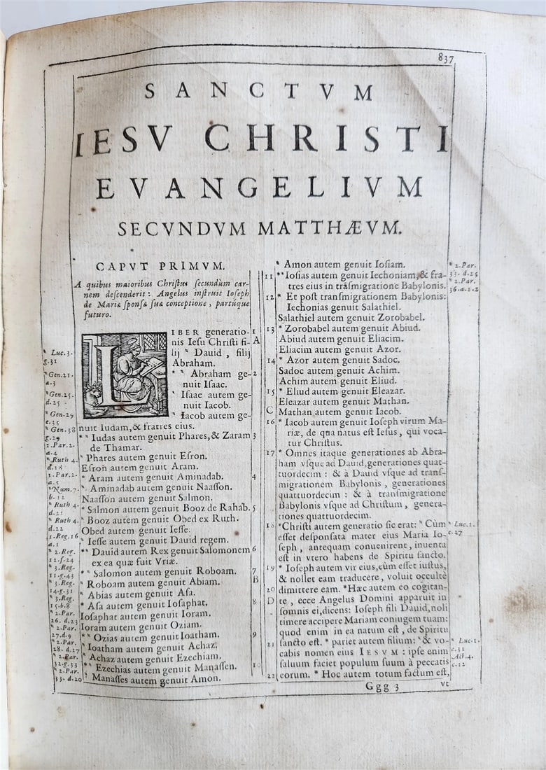 1650 BIBLE in LATIN by PLANTIN antique Old & New Testament BIBLIA SACRA 17th C. - 4