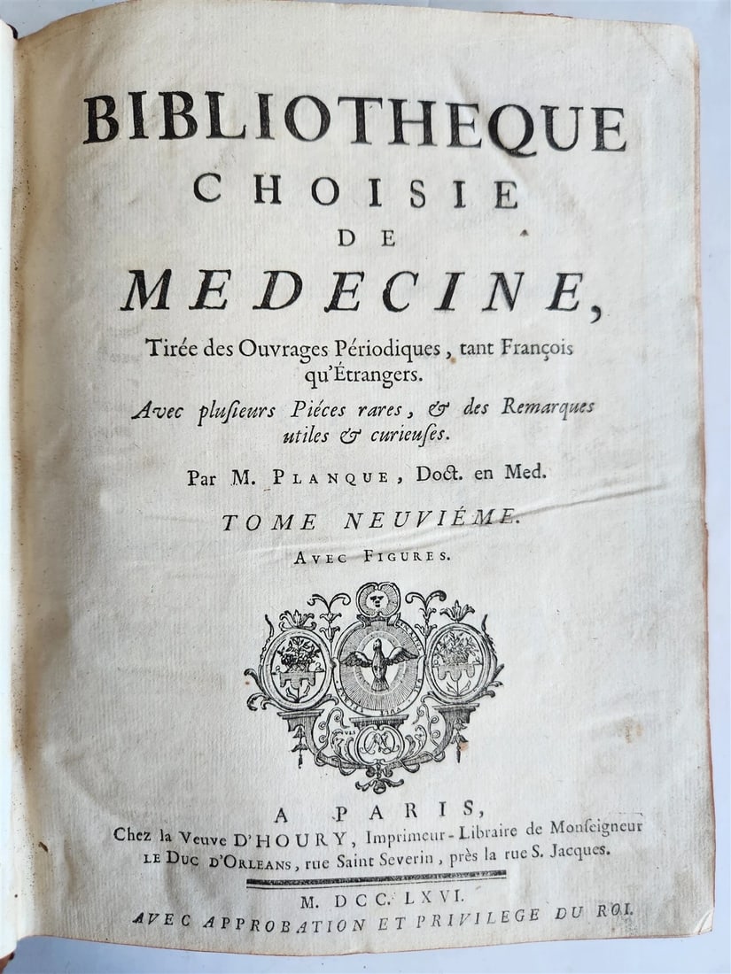 1766 MEDICAL TREATISE ILLUSTRATED ANATOMY by Francois PLANQUE antique V. 9 - 4