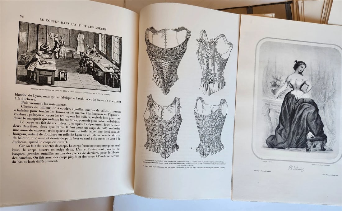 1933 THE CORSET in ART & CUSTOMS 13th-20th century ANTIQUE illustrated FOLIO - 11