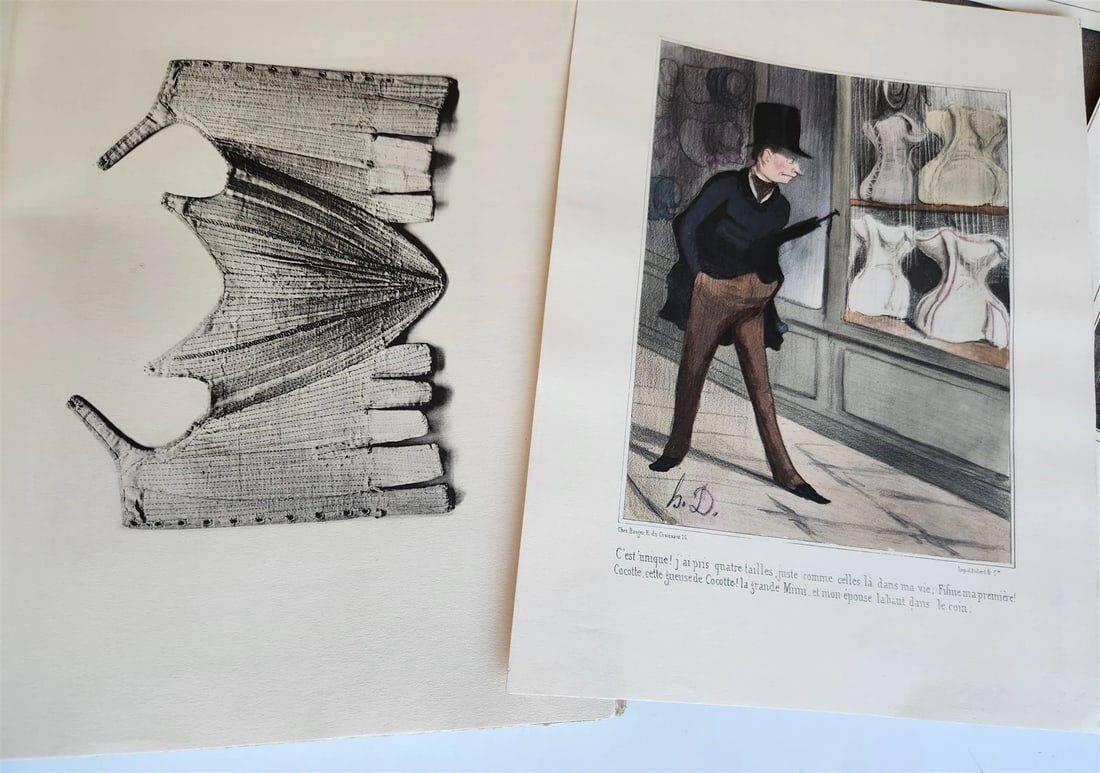 1933 THE CORSET in ART & CUSTOMS 13th-20th century ANTIQUE illustrated FOLIO - 6